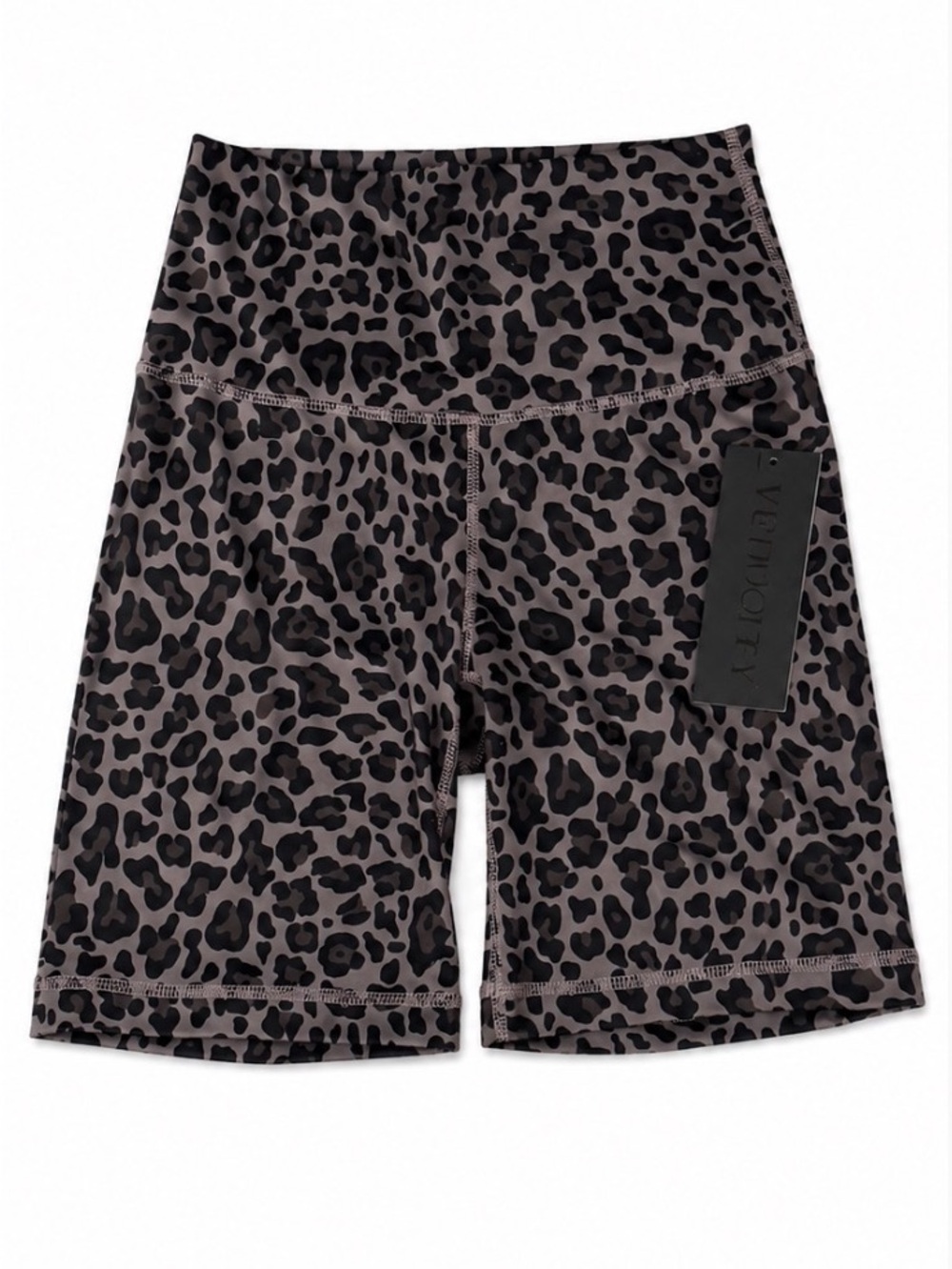 Leopard Print High-Waist Bike Shorts